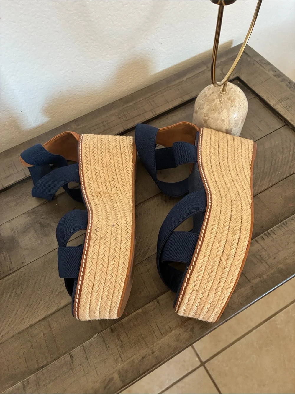 Tory Burch Frieda Espadrille Platform Sandals SZ 9